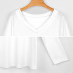 Double-layer V-neck and cotton-feel fabric detail