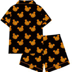 Women's Halloween Cartoon Print Pajama Set