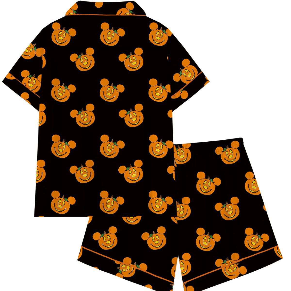 Women's Halloween Cartoon Print Pajama Set