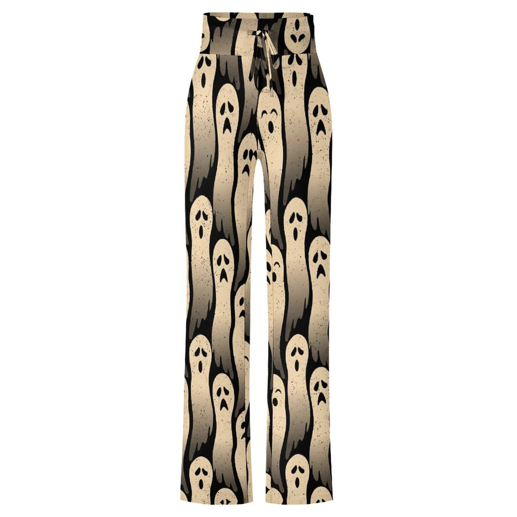 Black and cream ghost-print pants product view