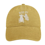BOO-P Halloween dog and ghost graphic baseball cap in Sand