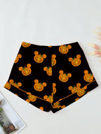 Women's Halloween Cartoon Print Pajama Set