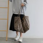 Marlow Oversized Leopard Canvas Tote Bag - New Leopard Print