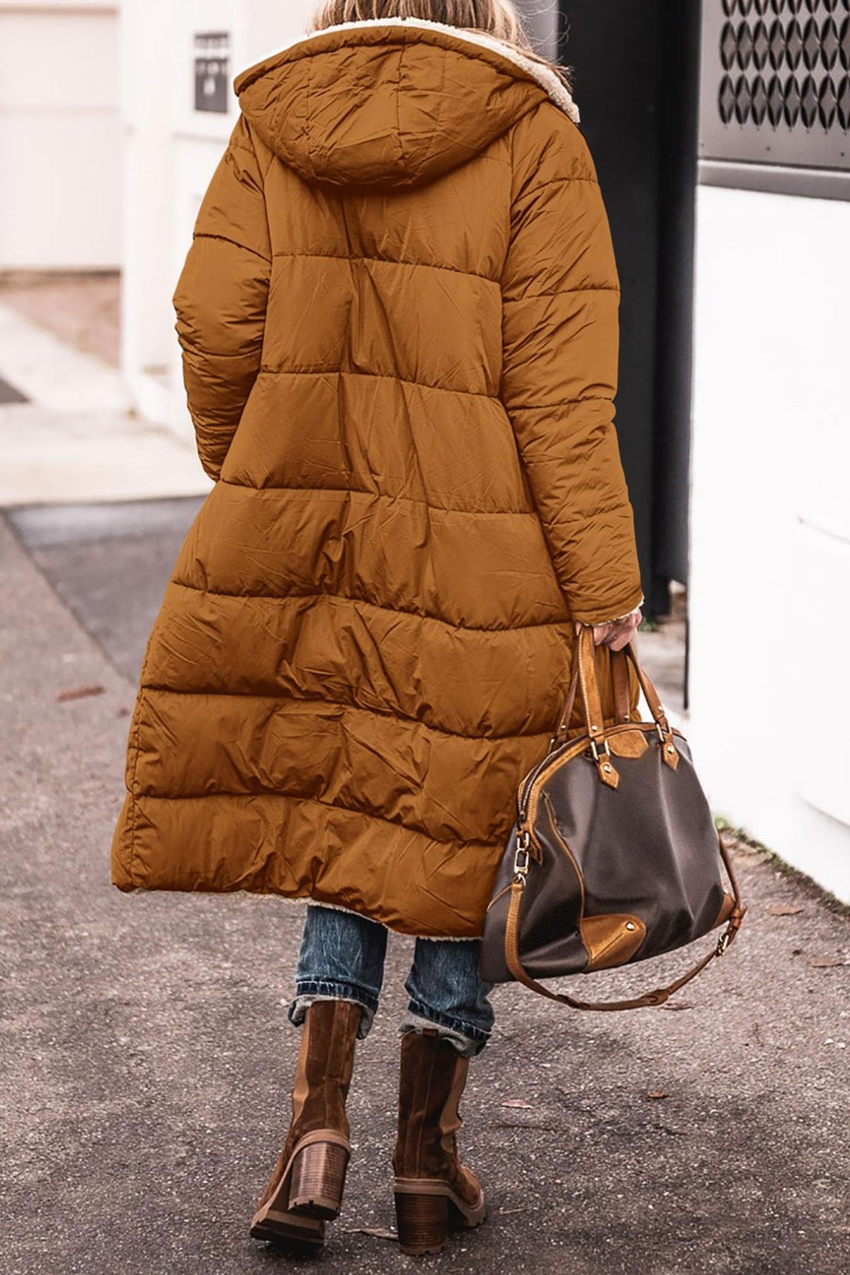 Avery Reversible Long Hooded Puffer Coat – product view 11