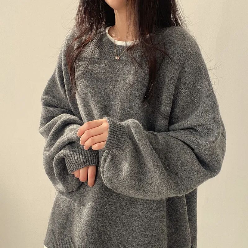 Marlow oversized lantern-sleeve knit sweater product view 12