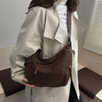 Sienna Leopard-Texture Faux-Suede Hobo Shoulder Bag - product detail 1