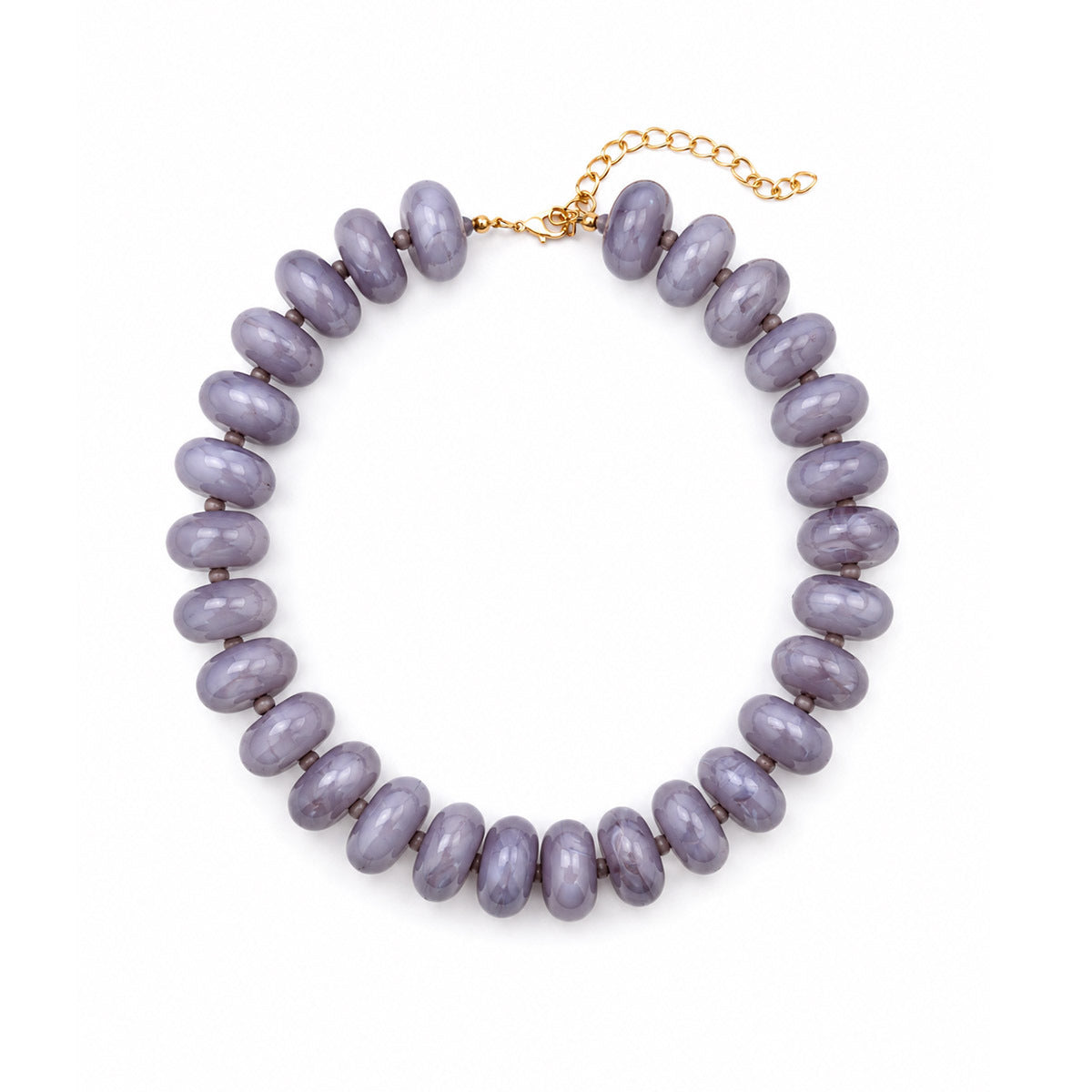 Geometric Acrylic Beaded Choker Necklace