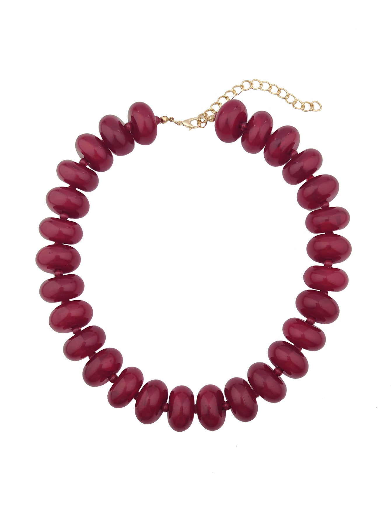 Geometric Acrylic Beaded Choker Necklace