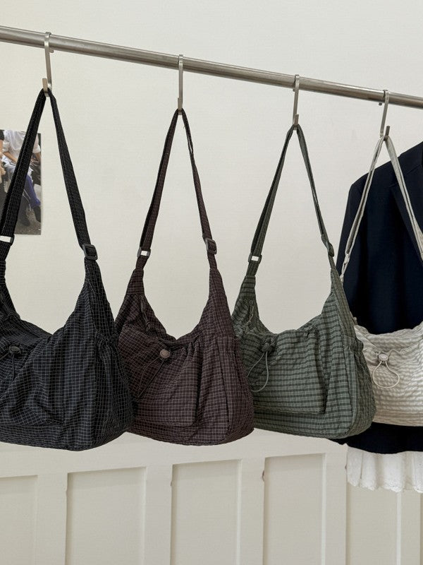 Nari Ruched Cloud Hobo Shoulder Bag - Corduroy Black