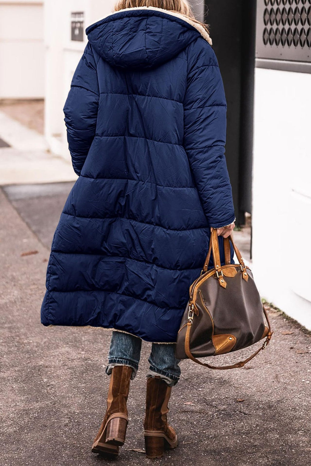Avery Reversible Long Hooded Puffer Coat – product view 9