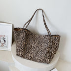 Marlow Oversized Leopard Canvas Tote Bag product detail 4