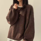 Marlow oversized lantern-sleeve knit sweater product view 23
