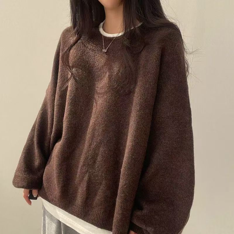 Marlow oversized lantern-sleeve knit sweater product view 24