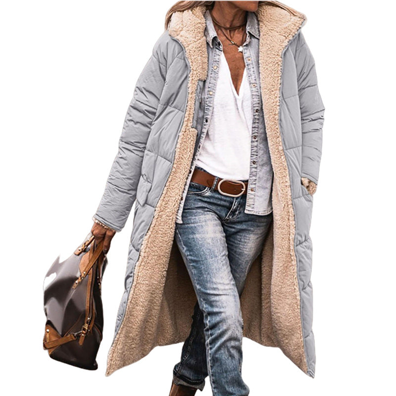 Avery Reversible Long Hooded Puffer Coat – product view 4