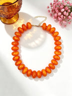Geometric Acrylic Beaded Choker Necklace