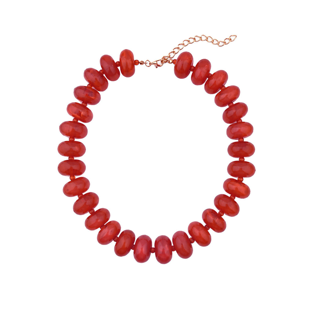 Geometric Acrylic Beaded Choker Necklace