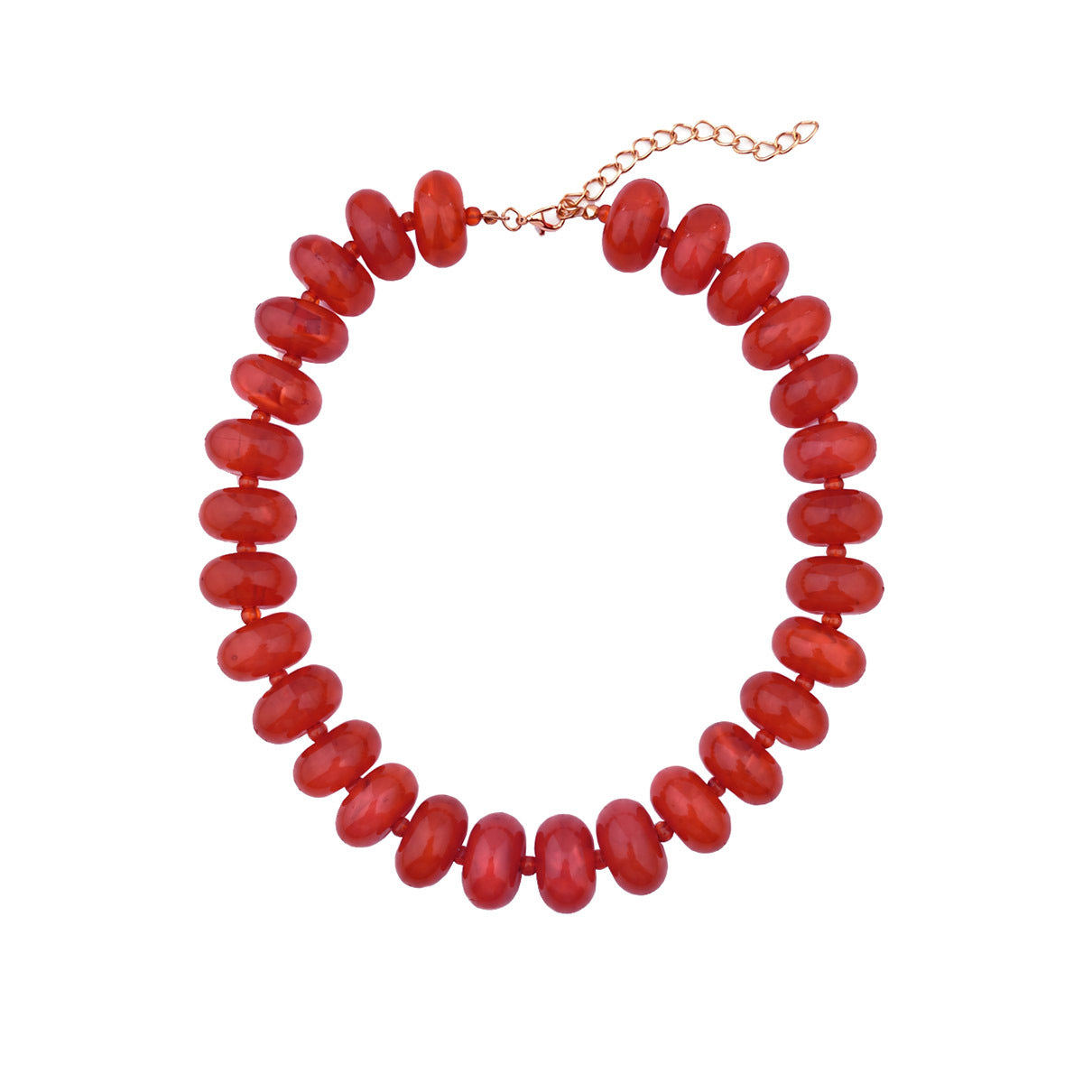 Geometric Acrylic Beaded Choker Necklace