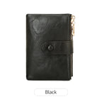 Elara Compact Tri-Fold Double-Zip Wallet - Green