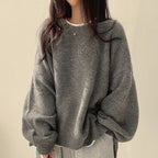 Marlow oversized lantern-sleeve knit sweater product view 6