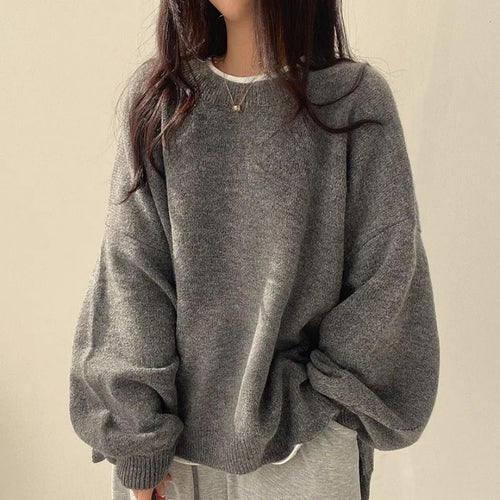 Marlow oversized lantern-sleeve knit sweater product view 6