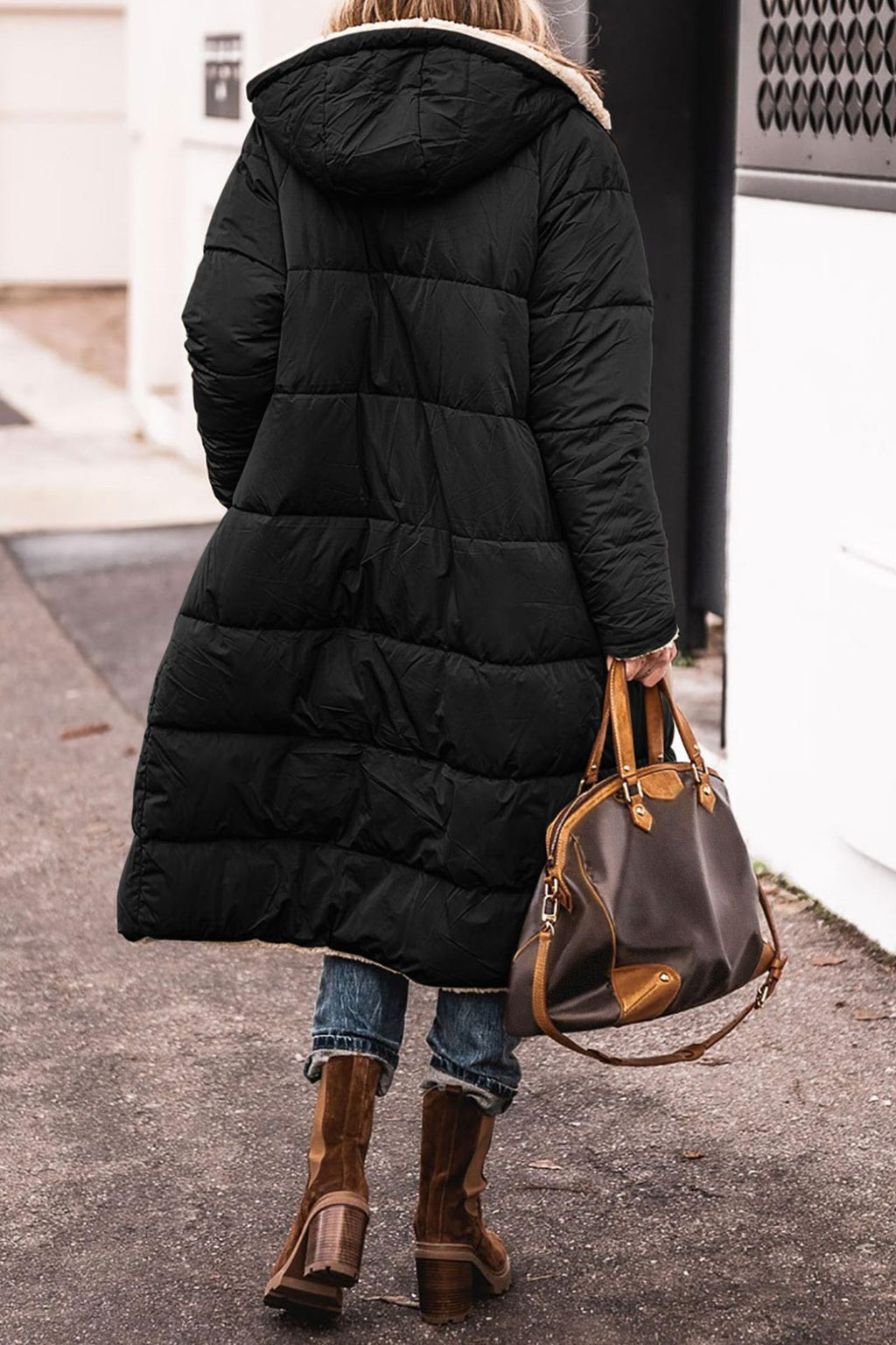 Avery Reversible Long Hooded Puffer Coat – product view 8
