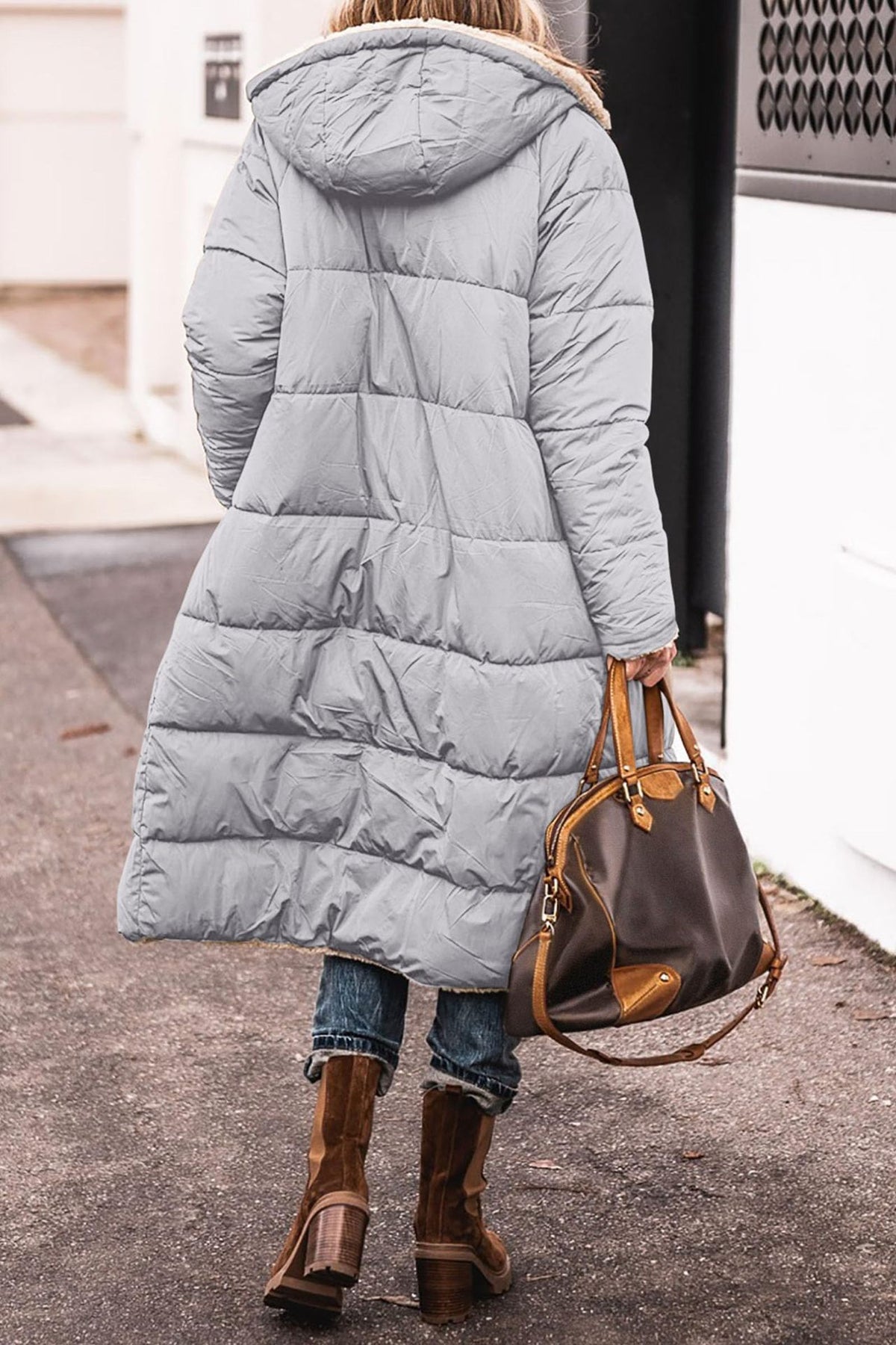 Avery Reversible Long Hooded Puffer Coat – product view 6
