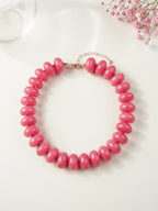 Geometric Acrylic Beaded Choker Necklace
