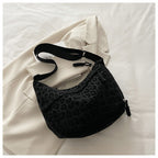 Sienna Leopard-Texture Faux-Suede Hobo Shoulder Bag - product detail 18