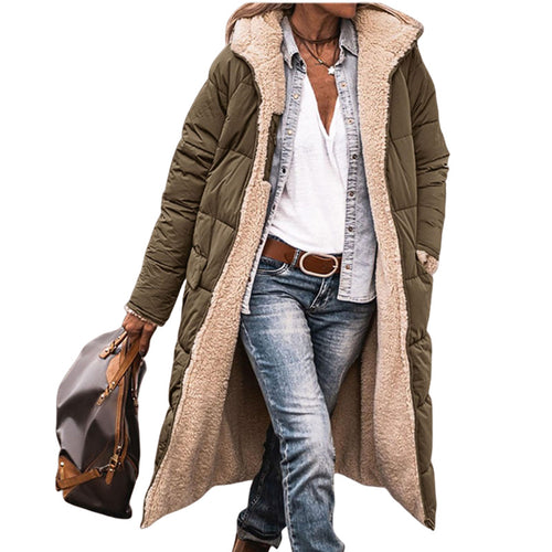 Avery Reversible Long Hooded Puffer Coat – product view 1