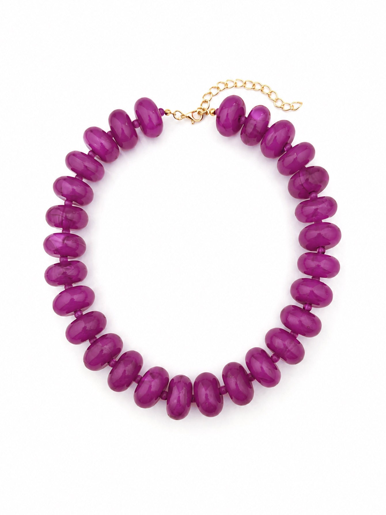 Geometric Acrylic Beaded Choker Necklace