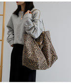 Marlow Oversized Leopard Canvas Tote Bag product detail 9
