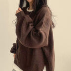 Marlow oversized lantern-sleeve knit sweater product view 22