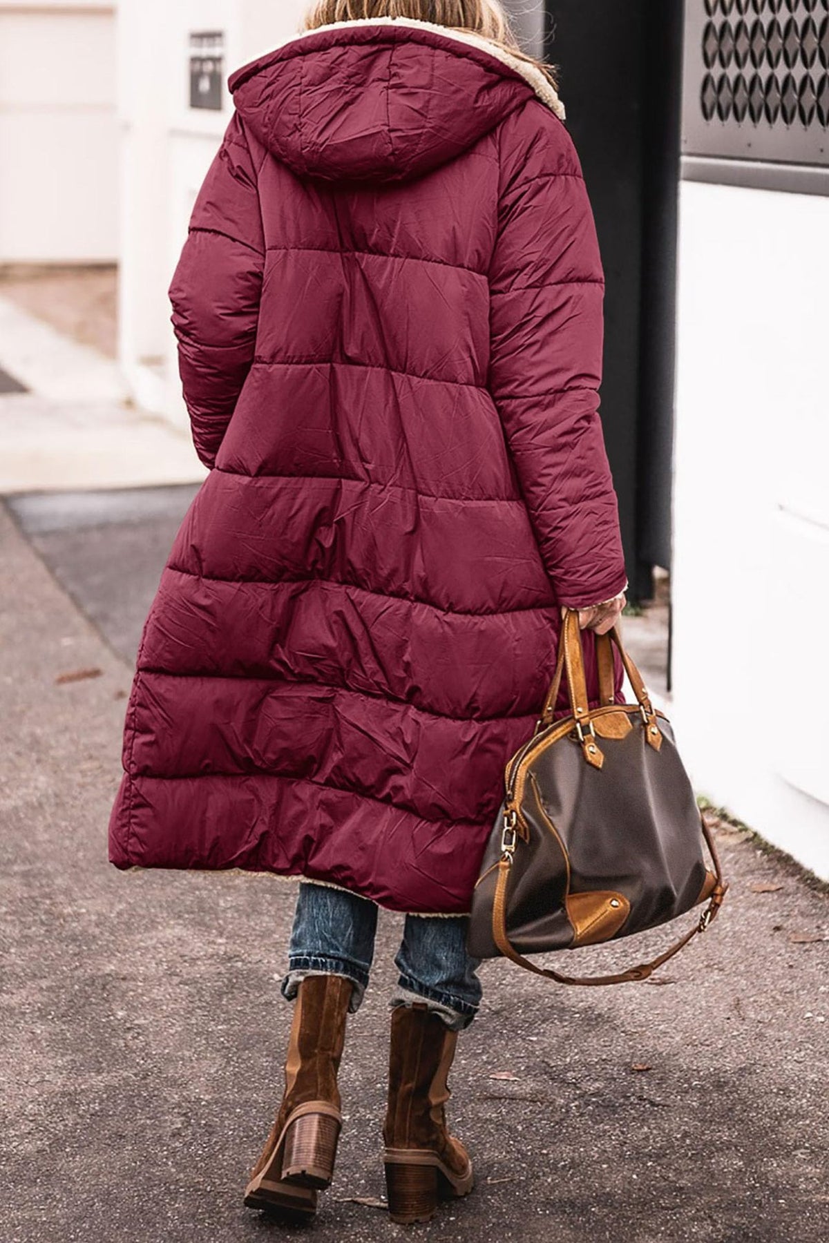 Avery Reversible Long Hooded Puffer Coat – product view 7