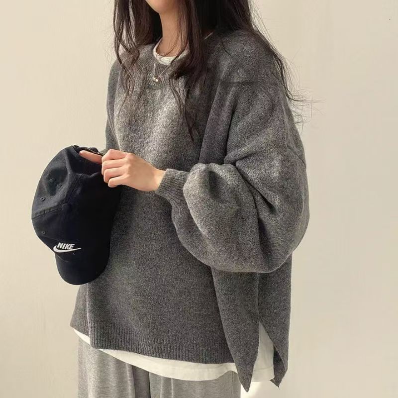 Marlow oversized lantern-sleeve knit sweater product view 14