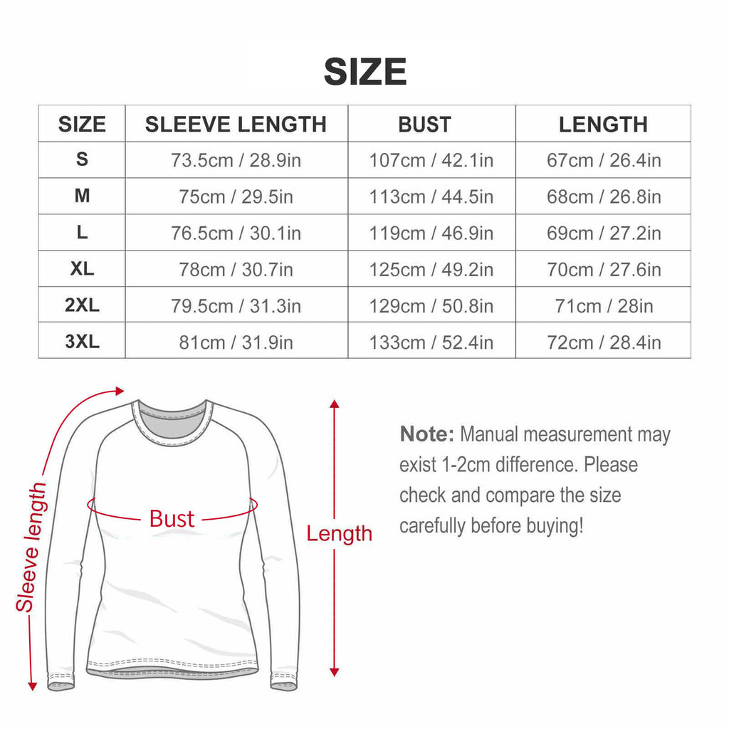 Complete S to 3XL size guide for Merry Meow Christmas sweatshirt