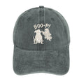 BOO-P Halloween dog and ghost graphic baseball cap in Gray