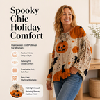 Women's Halloween Loose Fit Batwing Knit Sweater
