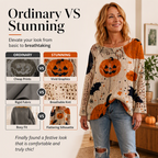 Women's Halloween Loose Fit Batwing Knit Sweater