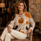 Women's Halloween Loose Fit Batwing Knit Sweater